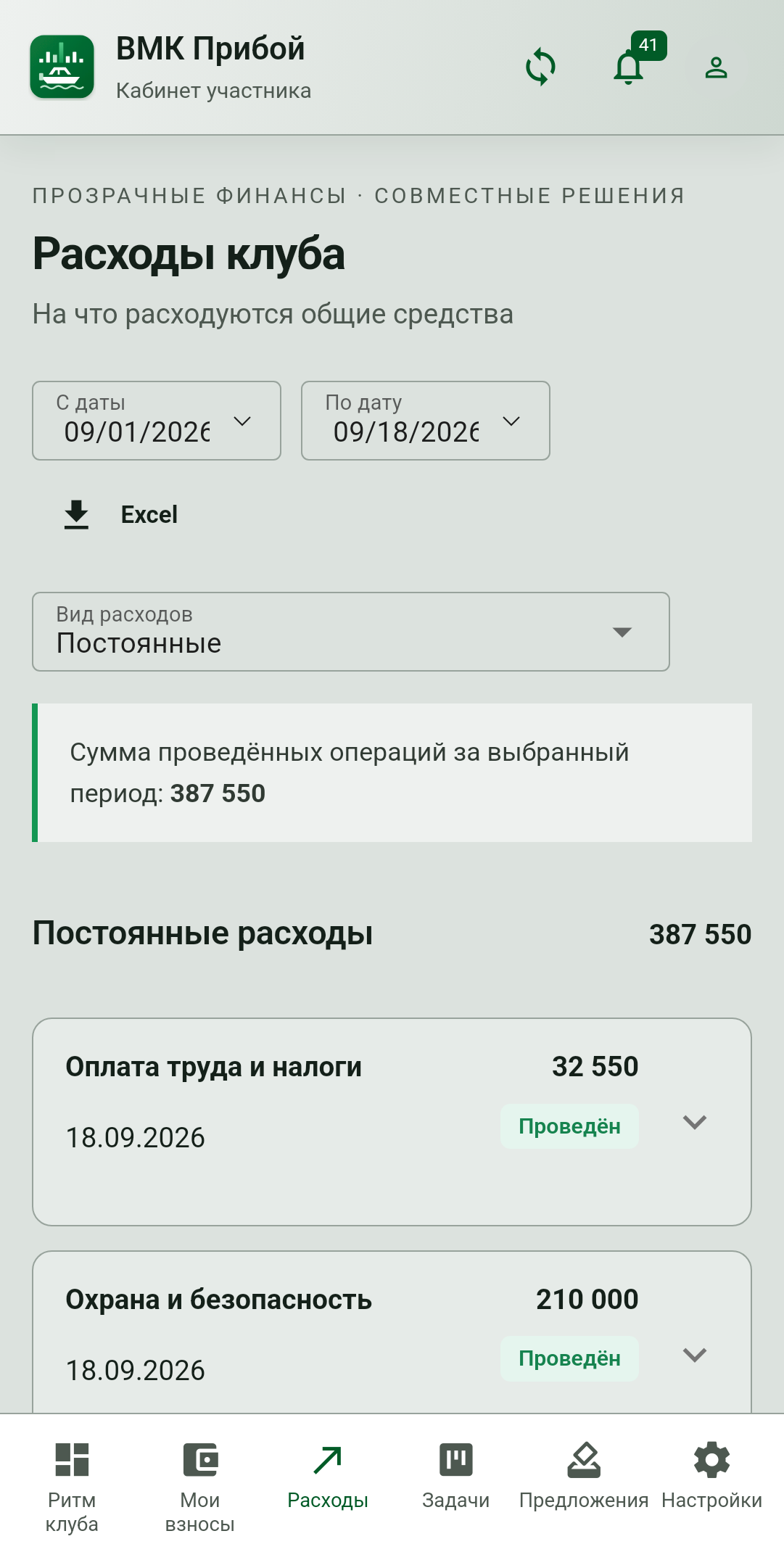 Постоянные расходы